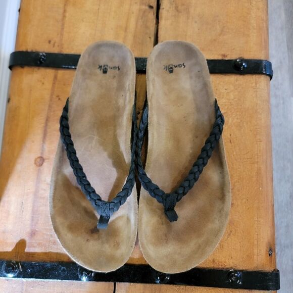 Sanuk “SHE LOUNGY BRAID” Leather Sandal size 10 - Picture 2 of 6